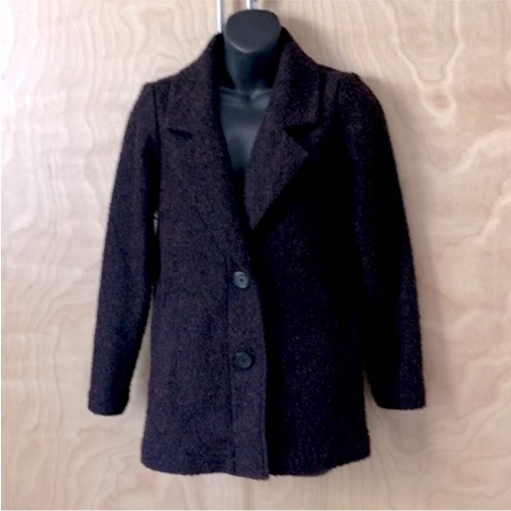 Anthropology vintage Black Wool Coat XS